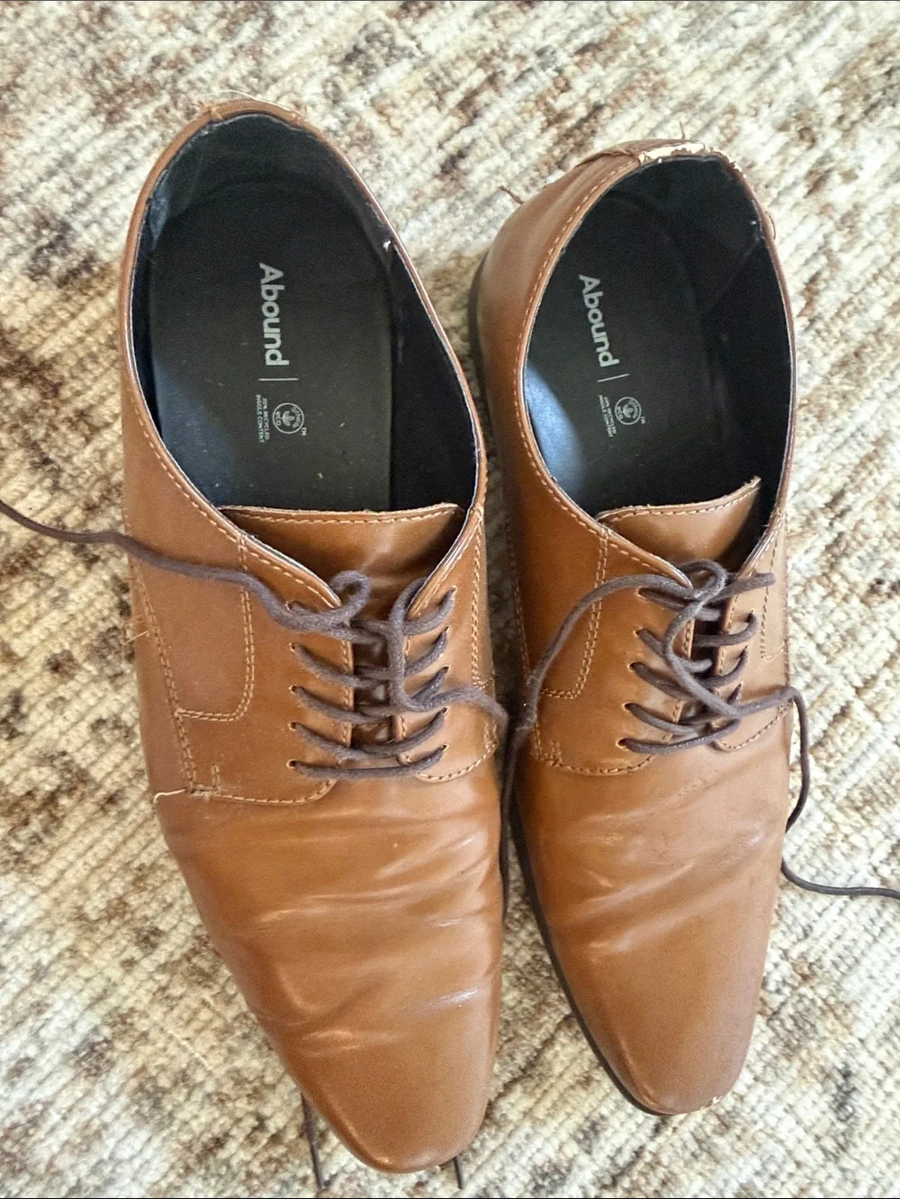 Abound Men's Cognac Leather Oxfords